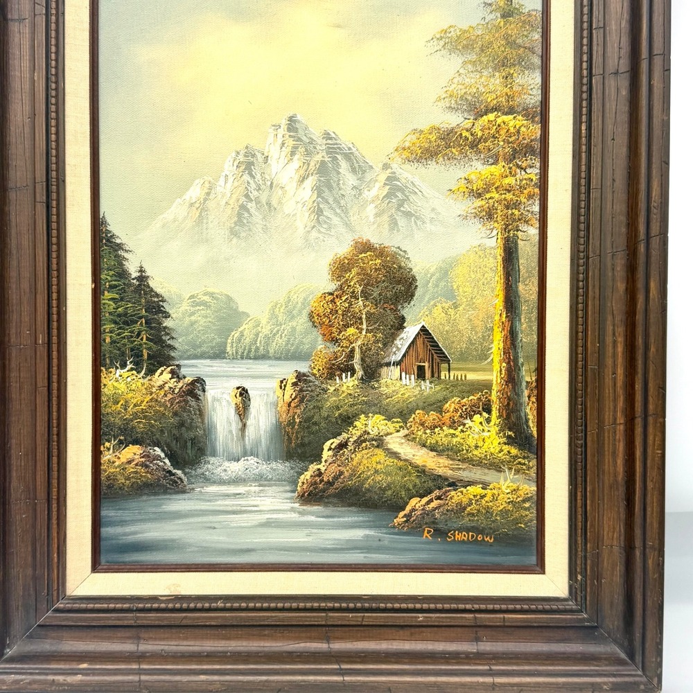 Home Galleries Art Framed Painting‎ 21x17.5 Oil Vintage Earth Tones Landscape
